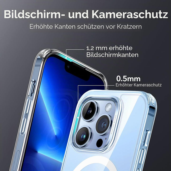 ESR für iPhone 13 Pro Hülle, Kompatibel mit MagSafe HaloLock, Hybrid Magnetisches Kabelloses Laden,