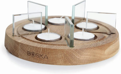 Boska Candle Light Fondue Twinkle/auch für die Mikrowelle geeignet/Keramik/Edelstahl/Holz / 230 x 19