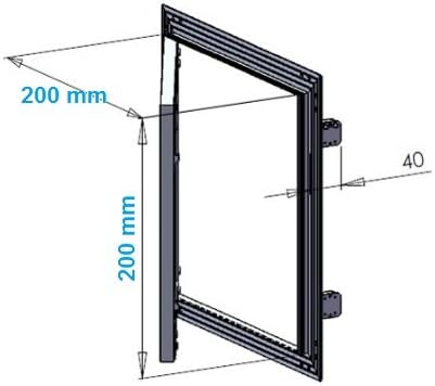 Revisionsklappe GK-Einlage 200 x 200 mm Gipskarton 12,5 mm, 200 x 200 mm