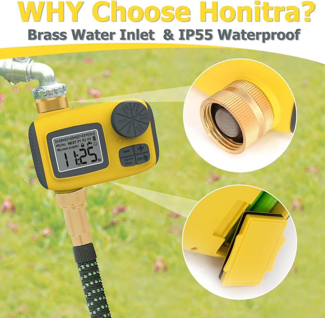 Honitra Bewässerungscomputer, Gardena Bewässerungsuhr für Gartenschlauch, Gardena Wasseruhr für die