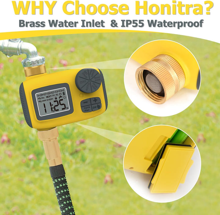 Honitra Bewässerungscomputer, Gardena Bewässerungsuhr für Gartenschlauch, Gardena Wasseruhr für die