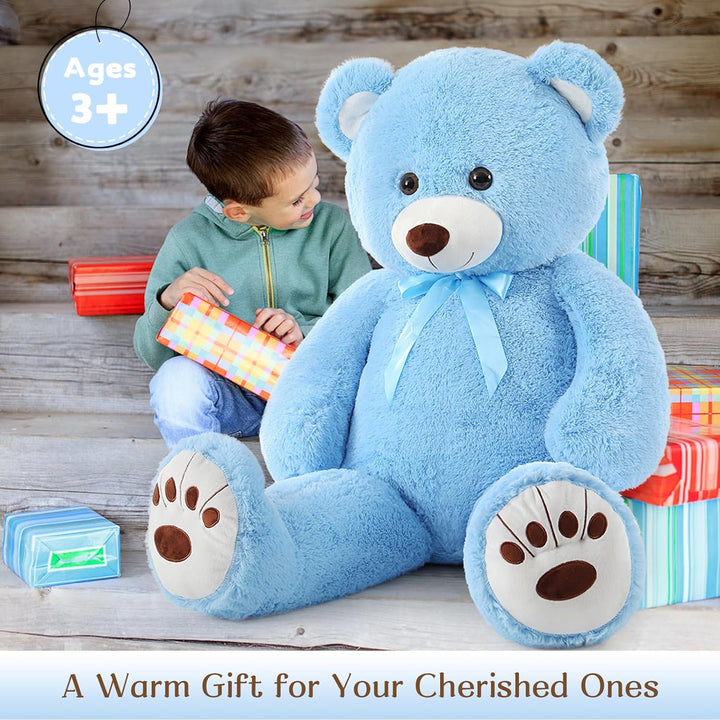 MorisMos 130cm Riesen Teddy Teddybär, 1.3m Teddy bär gross XXL Kuscheltier Stofftier Plüschbär Freun
