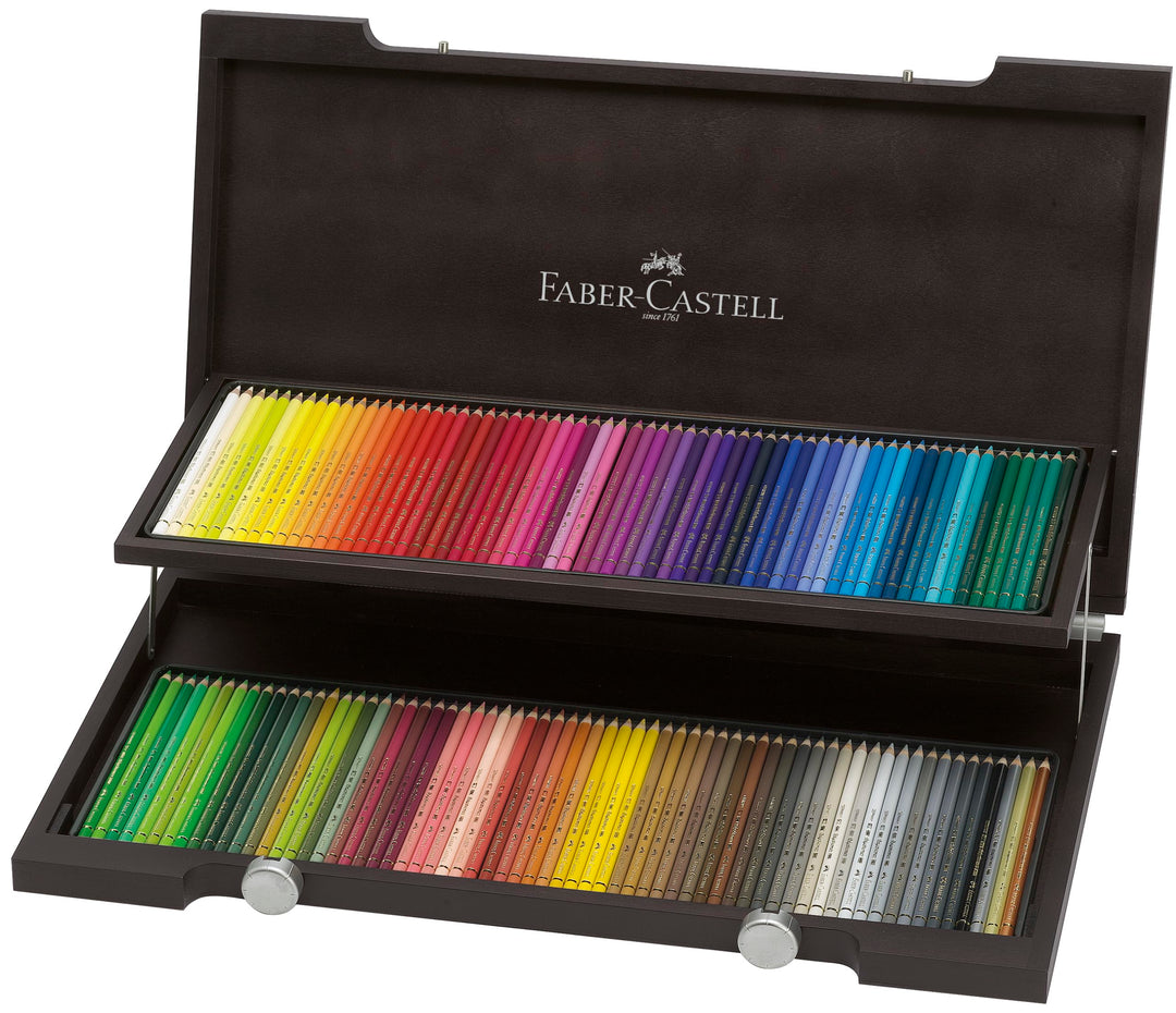 Faber-Castell 110013 - Buntstifte Polychromos, im 120er Holzkoffer Holzkoffer 120-teilig, Holzkoffer