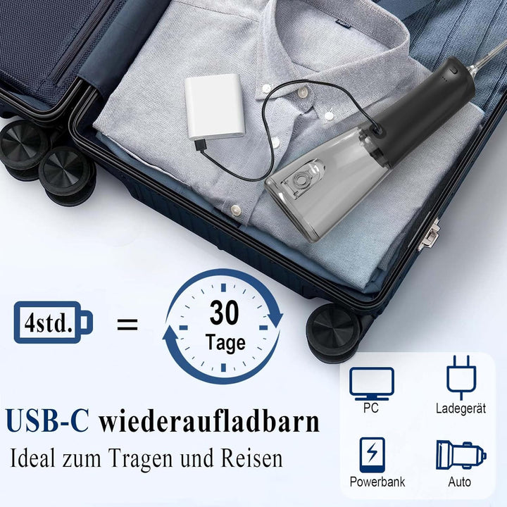 SURFOU Munddusche Kabellos Water Flosser for Teeth, Elektrische Wasserflosser für Zähne Oral Irrigat