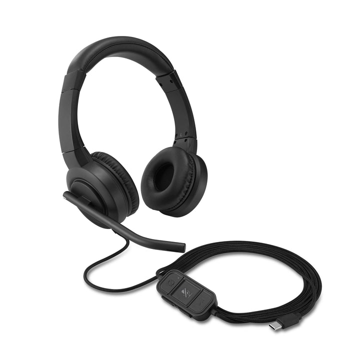 Kensington H1000 USB-C On Ear-Headset, Ultrabequemer HD-Audio-Kopfhörer mit Mikrofon und Kabel, Prof