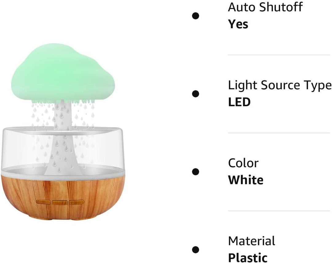 Weljoy Zen Regenwolken-Nachtlicht, Aromatherapie, ätherisches Öl, Diffusor, Mikro-Luftbefeuchter, Sc