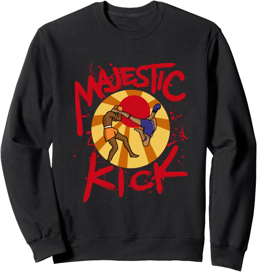Muay Thai Thailand Vintage Tiger Kämpfer Training Sweatshirt