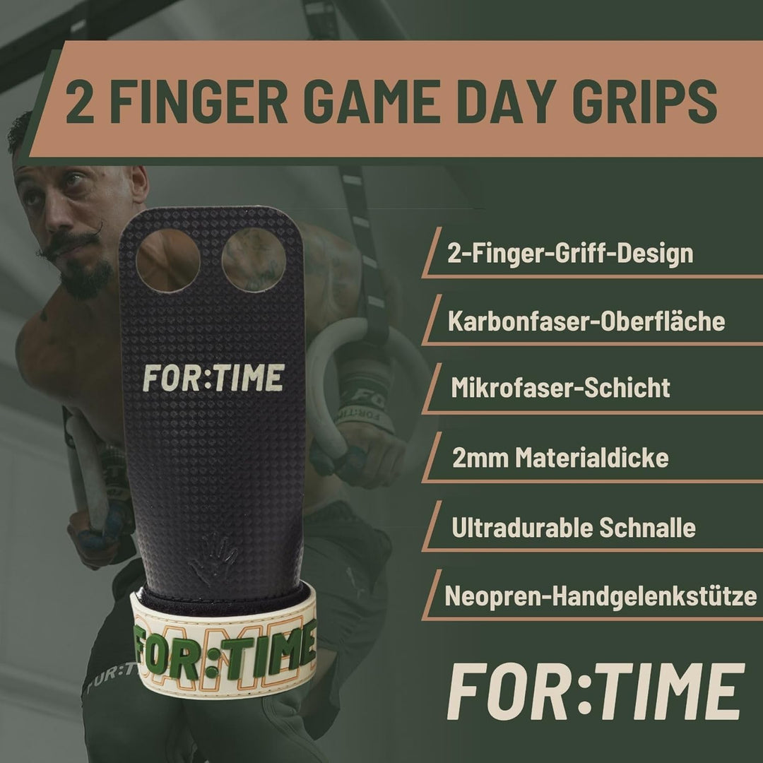 FOR:TIME FITNESS - Handgriffe für Crossfit Gymnastik-Workouts - Ultraklebriger Handschutz mit Handge