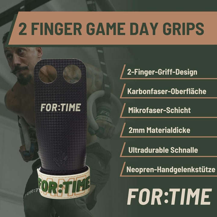 FOR:TIME FITNESS - Handgriffe für Crossfit Gymnastik-Workouts - Ultraklebriger Handschutz mit Handge