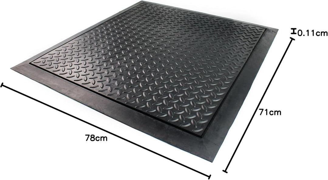 Doortex Anti-Ermüdungsmatte | Arbeitsplatzmatte "anti-fatiguemat" | 71 x 78 cm | aus 100 % Gummi | s