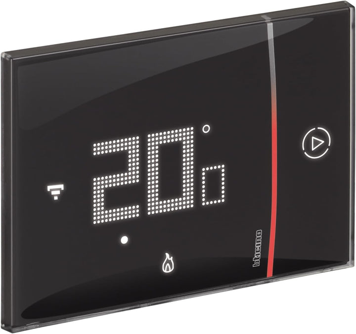 Bticino XG8002E Thermostat mit WiFi, New Smarther2 mit Netatmo, Schwarz, Temperaturregelung für den
