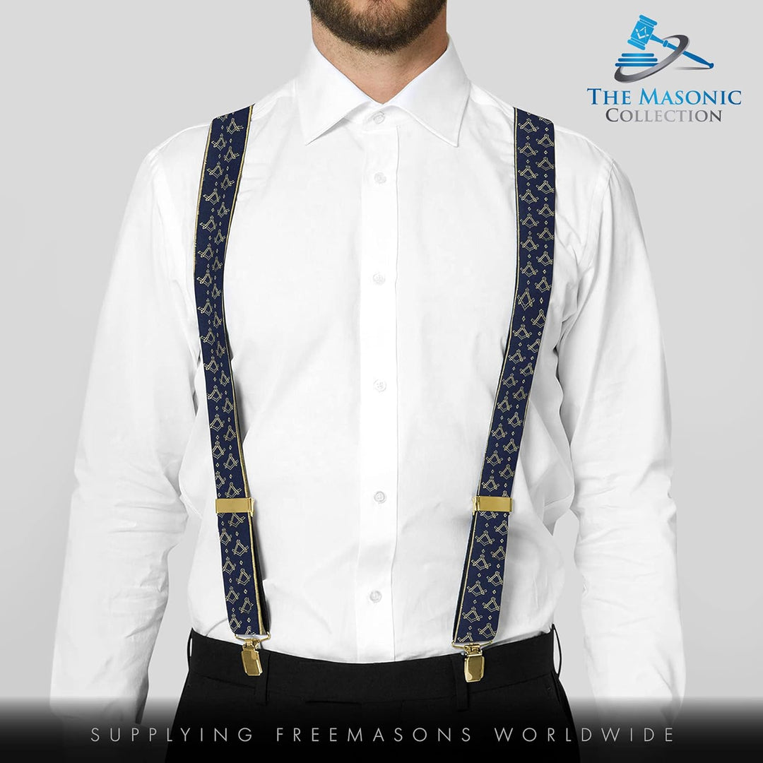 Masonic Herren Hosenträger Gold Logo Goldenes Logo, Goldenes Logo
