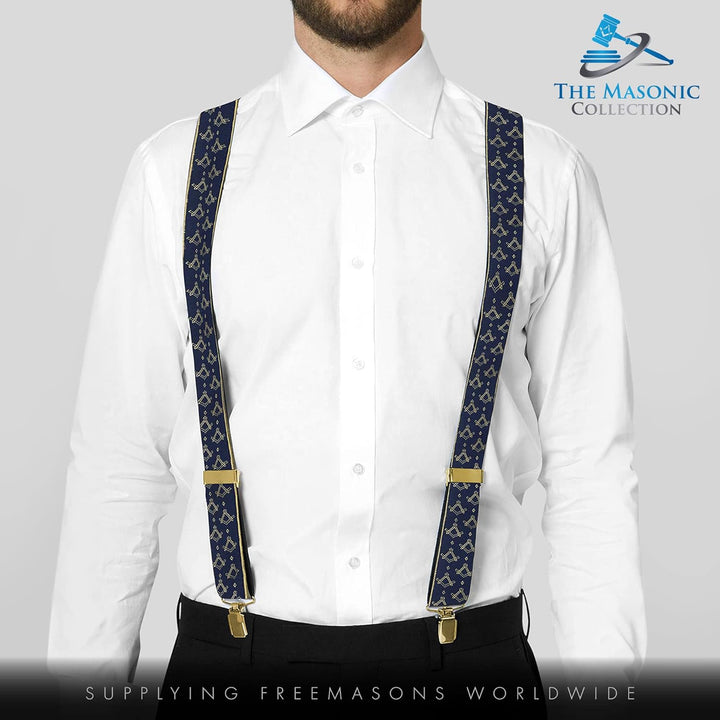 Masonic Herren Hosenträger Gold Logo Goldenes Logo, Goldenes Logo
