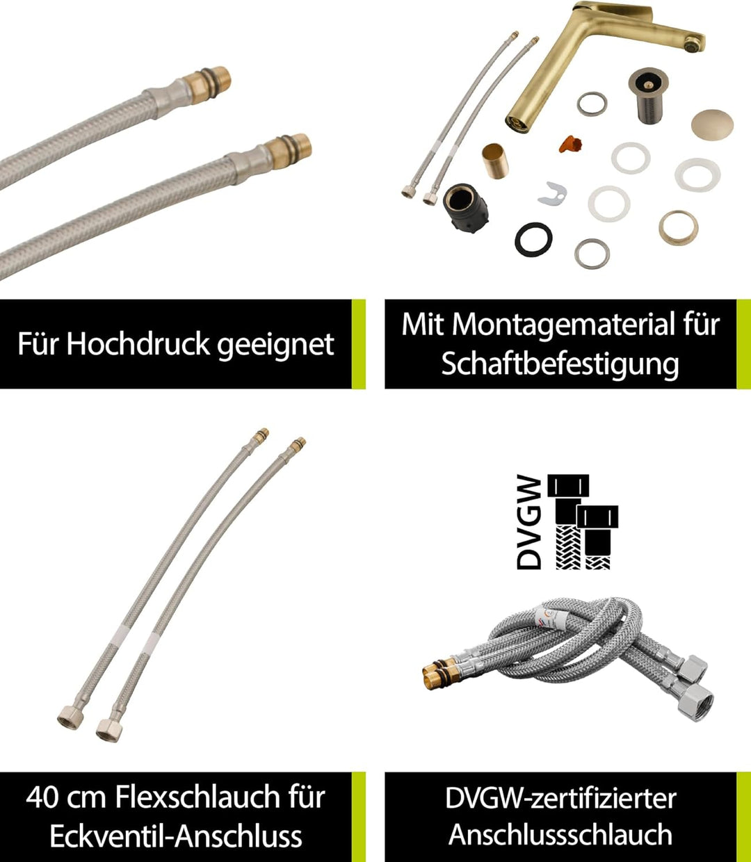 'aquaSu® Einhandmischer Orva für Waschtisch mit Wassersparmischdüse, ressourcensparende Kaltwassermi