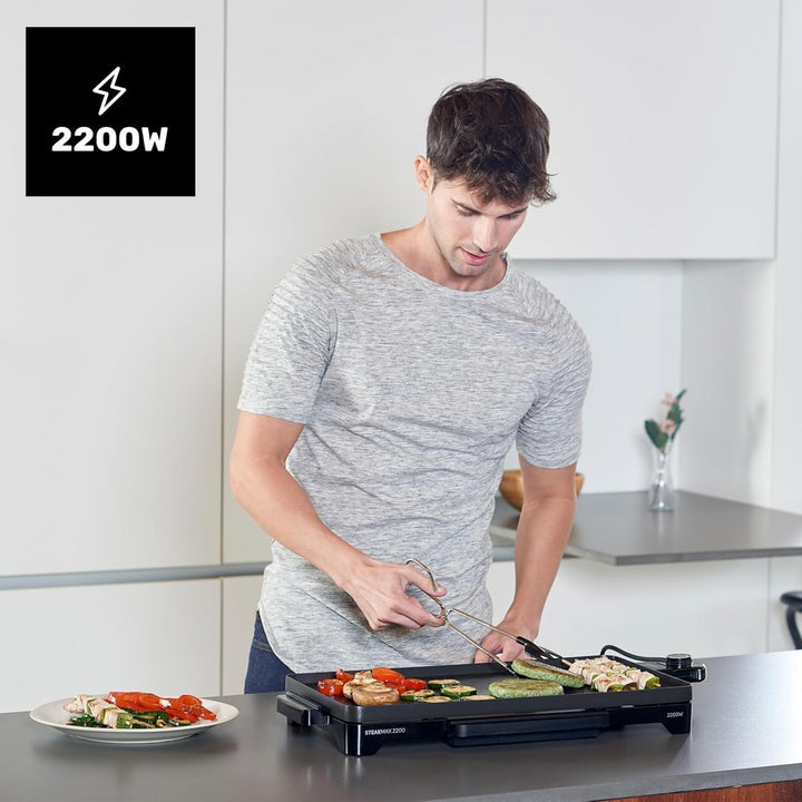Taurus - Elektrische Grillplatte Steakmax 2200 | 2200W | Antihaftbeschichtung ohne PFOA | Grosse Flä