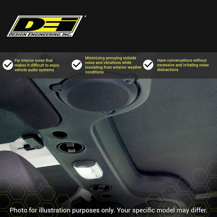 Design Engineering 050183 Headliner für Schalldämpfung, 7-teilig, Schwarz Jeep Gladiator JT (2020-up