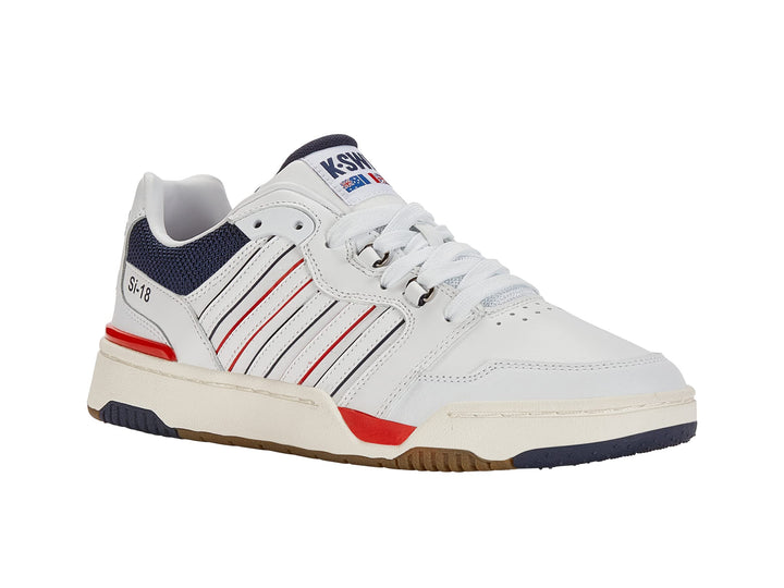 K-Swiss Herren SI-18 Rival Sneaker 40 EU Brilliant White Navy Red, 40 EU Brilliant White Navy Red