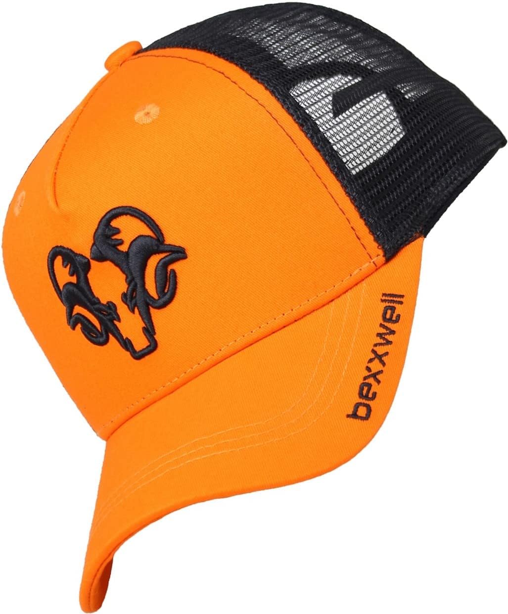 Bexxwell Snapback Cap Schwarz mit 3D-Stickerei in Grau (optimale Passform, Kappe, Black, 3D-Embroide