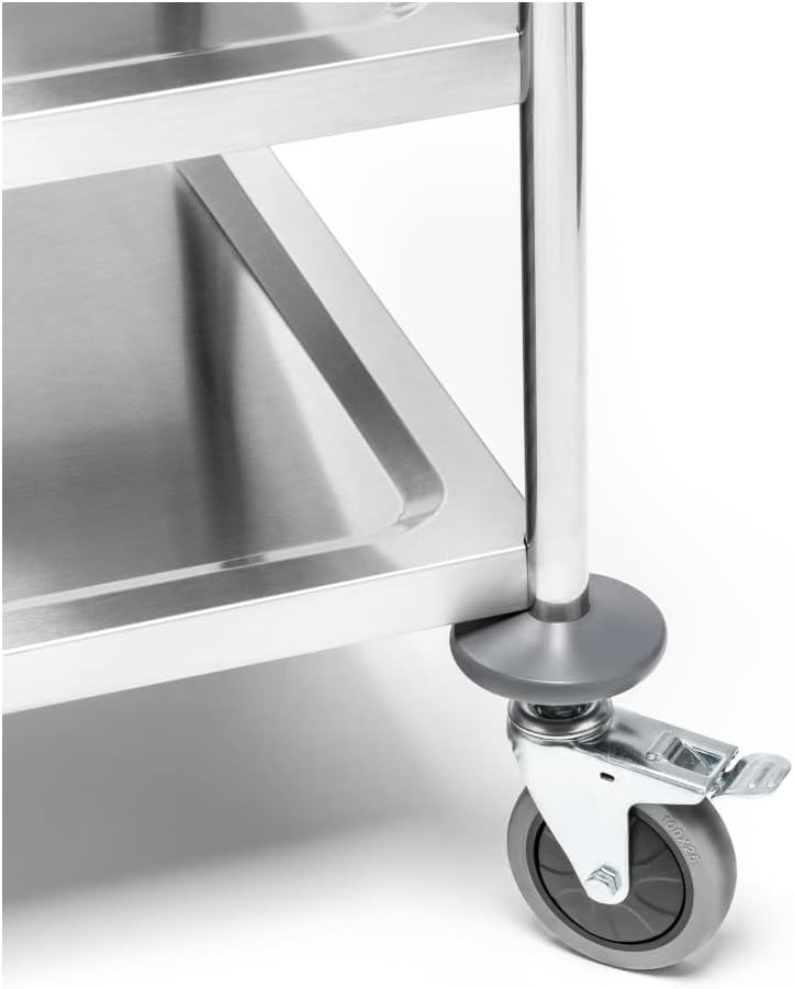 Servierwagen | Küchenwagen | 5 Etagen | bis 250 kg | Tablettabstand 27 cm | Edelstahl, 5 Etagen