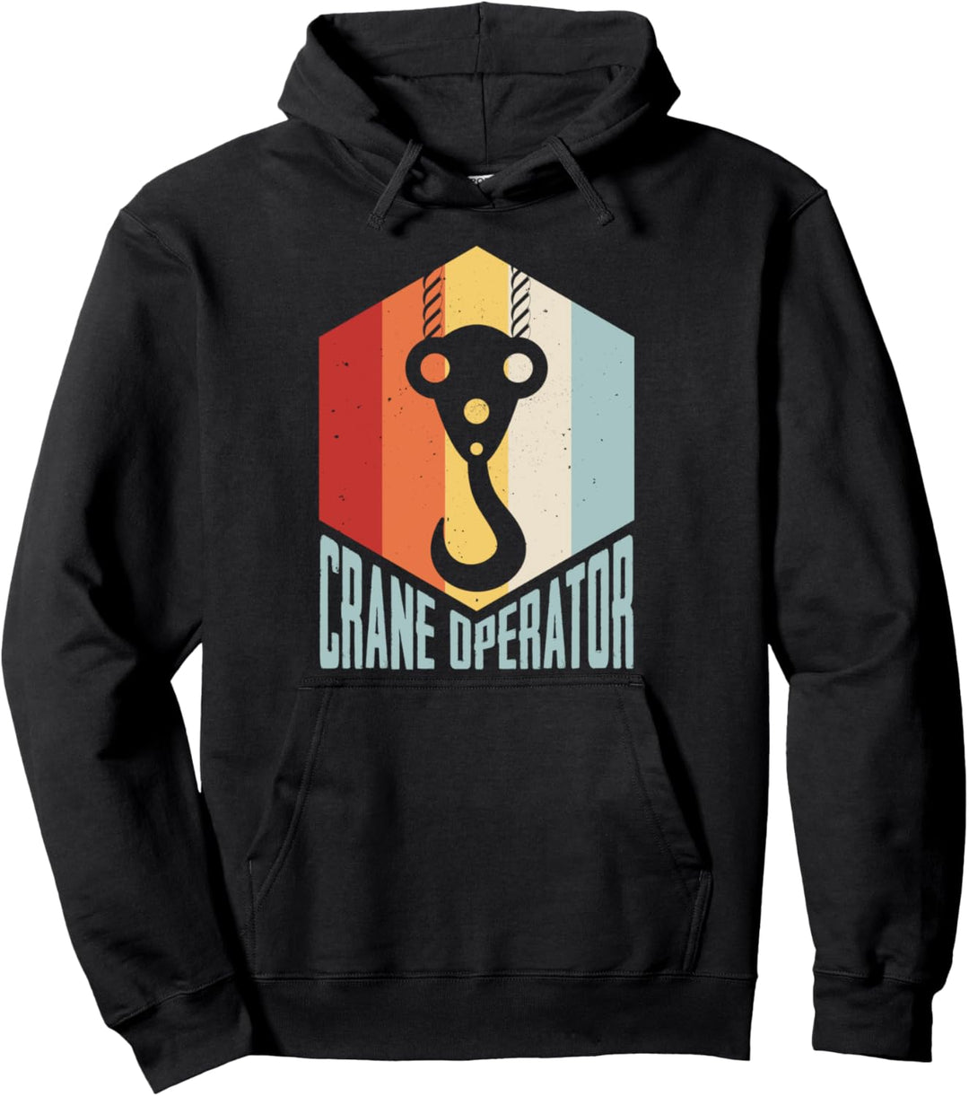 Retro Kranfahrer Kran - Vintage Baukran Kranführer Pullover Hoodie