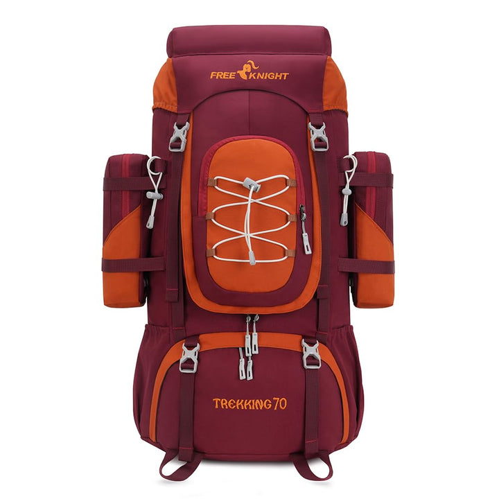 Bseash 70L (65+5) Wasserdichter Wanderrucksack mit Regenschutz, Outdoor-Sport, Reisen, Tagesrucksack