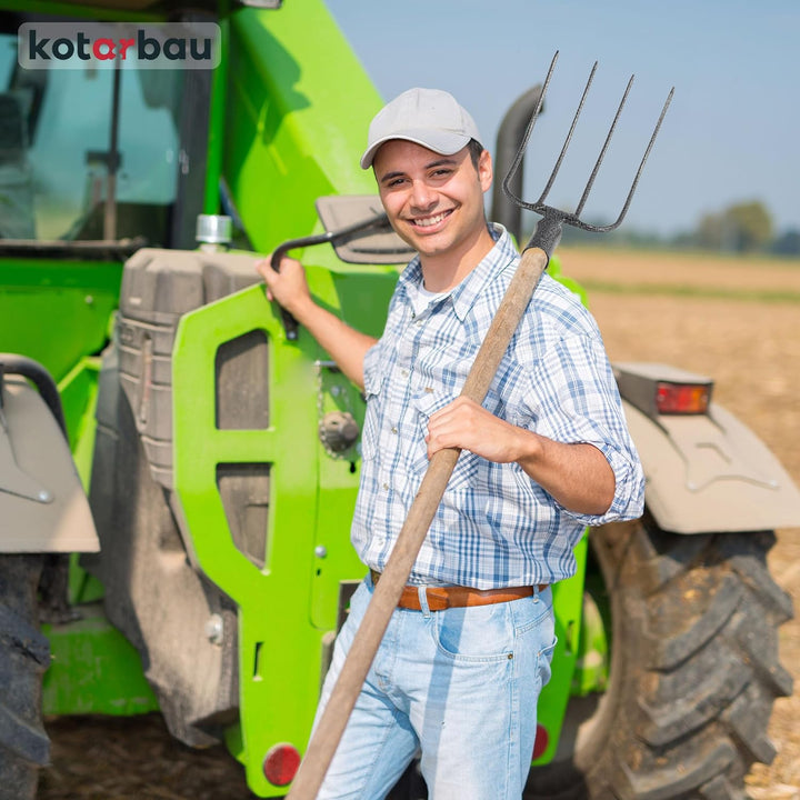 KOTARBAU® Forke 4 Zinken Heugabel Mistgabel Mistforke Gartengabel Gartenforke Dunggabel Spatengabel
