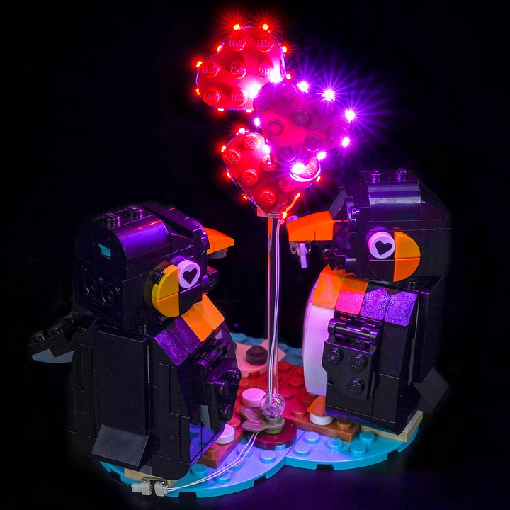 Led Licht Set Kompatibel mit Lego 40886 Penguins in Love (Kein Modell), Dekorationsbeleuchtungsset C