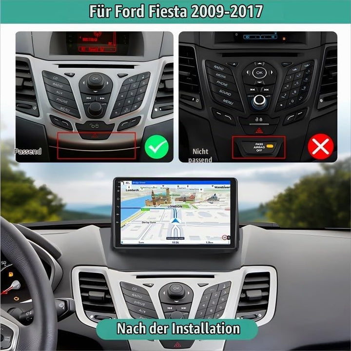 SIXWIN 8-Core 6+128G Android 15 Autoradio für Ford Fiesta 2009-2017 mit Carplay/Android Auto/DSP,9&