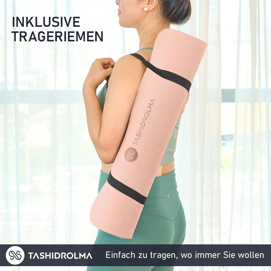 Yogamatte Rutschfest, Gymnastikmatte Mit Tragegurt, Sportmatte Für Fitnessstudio, Zuhause, Reisen, 1