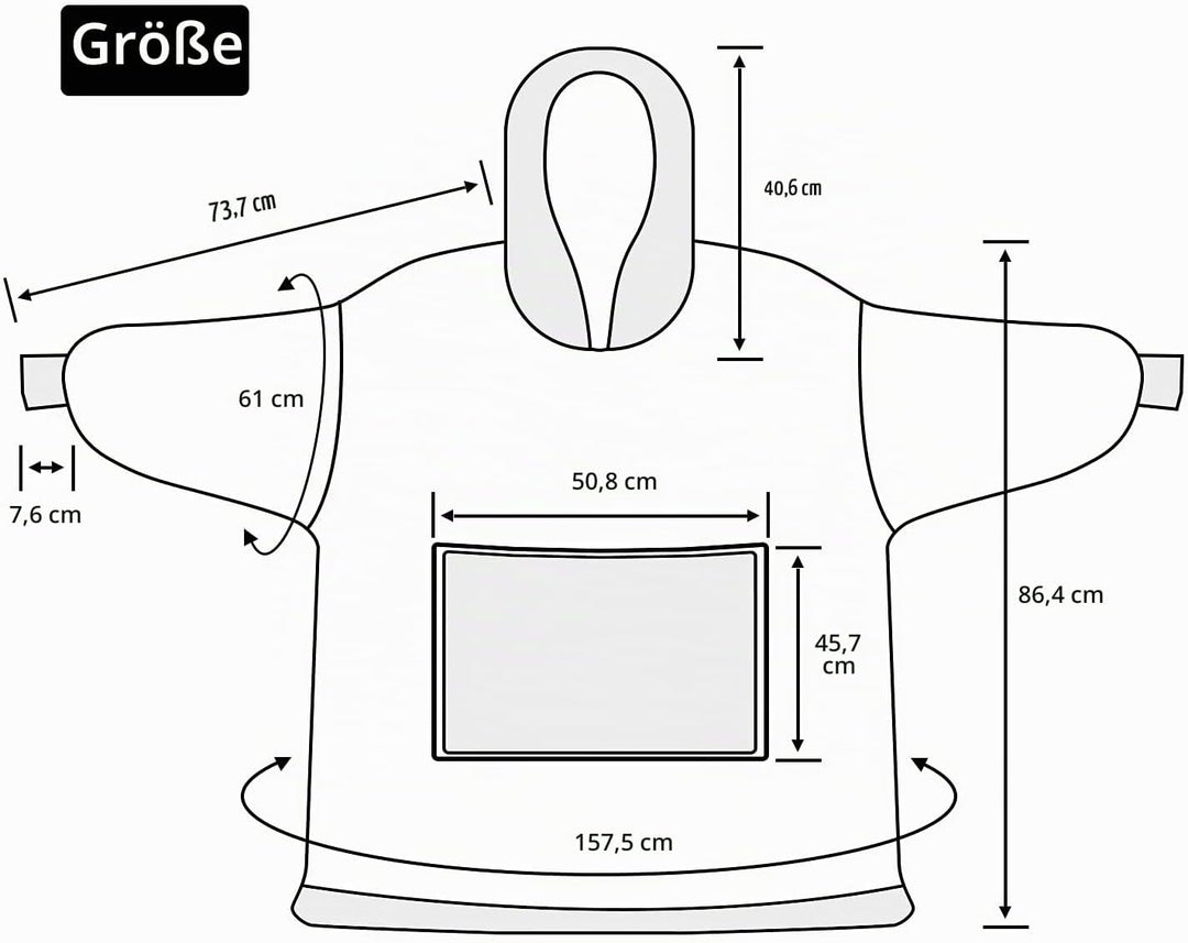 Gentlewarm übergrosse Hoodie Sweatshirt mit Kapuze, Super Weich und bequem Flanell Damen Kapuzenpull