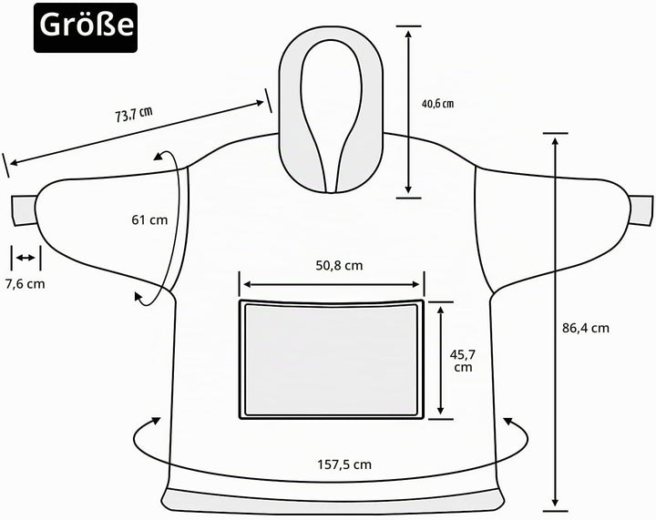 Gentlewarm übergrosse Hoodie Sweatshirt mit Kapuze, Super Weich und bequem Flanell Damen Kapuzenpull