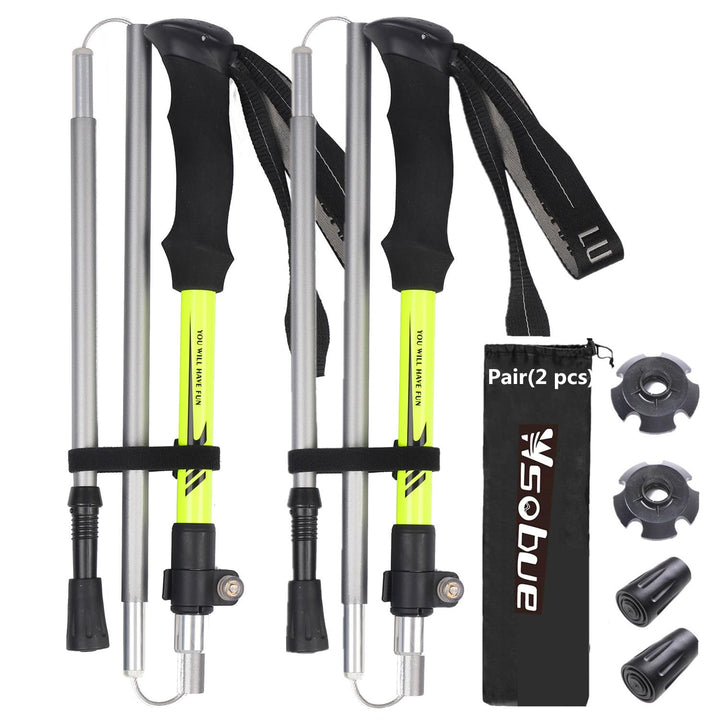 Wanderstöcke,Wsobue Faltbar Trekkingstöcke Walking Stöcke 7075 Aluminium, Ultraleichte, Verstellbar,