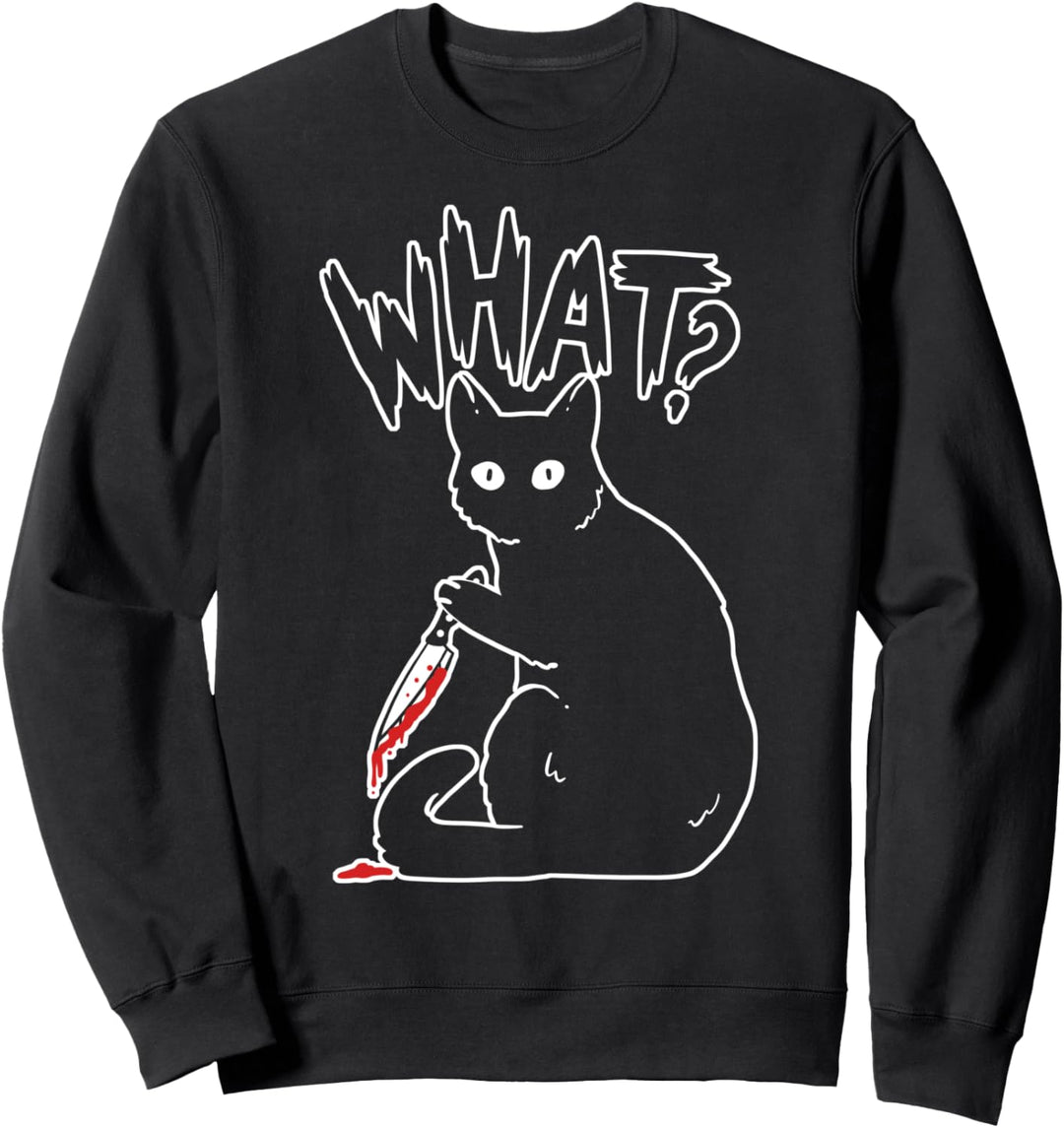 Schrödingers Katze Cat Killer Horror Dead Or Alive What? Sweatshirt