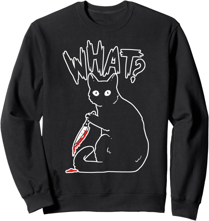 Schrödingers Katze Cat Killer Horror Dead Or Alive What? Sweatshirt