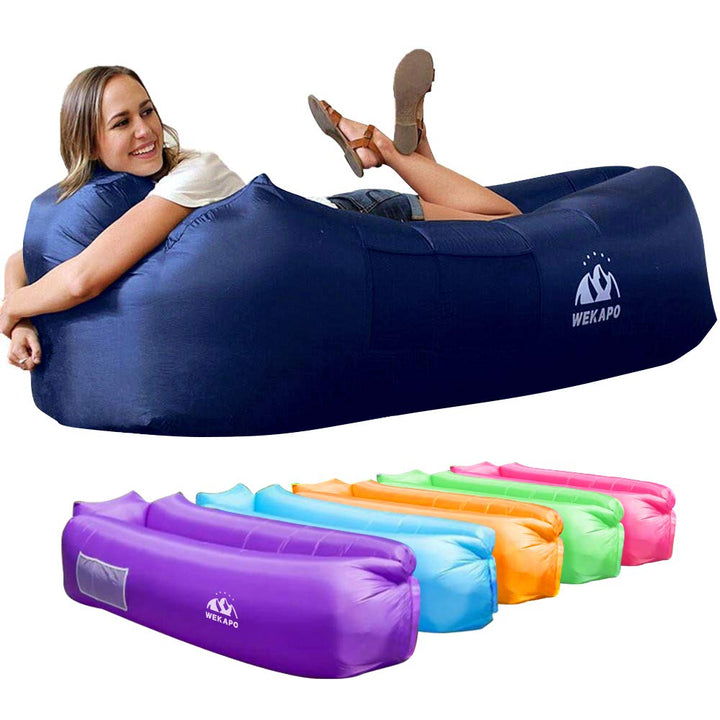 WEKAPO Aufblasbare Liege, Luft-Sofa, Hängematte, tragbar, wasserfest, Anti-Luftleck-Design, ideal fü