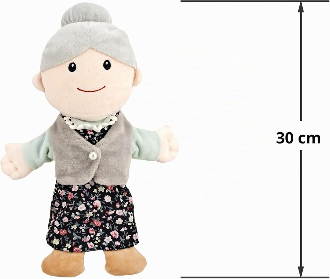 LOMTRATS Familien-Handpuppen für Kinder, inklusive Opa, Oma, Vater, Mutter, Tochter, Sohn, perfekt z