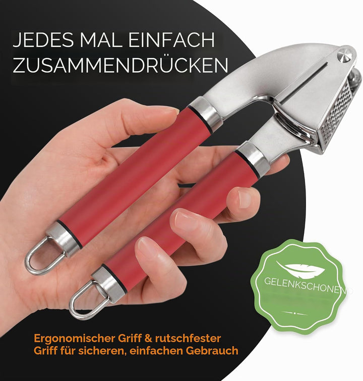 ORBLUE knoblauchpresse edelstahl [Premium] – knoblauch presse Professionelle Qualität, leicht zu rei