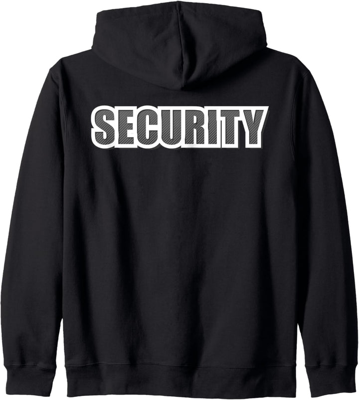 SECURITY Sicherheitsdienst Bekleidung Wachdienst Front Back Kapuzenjacke