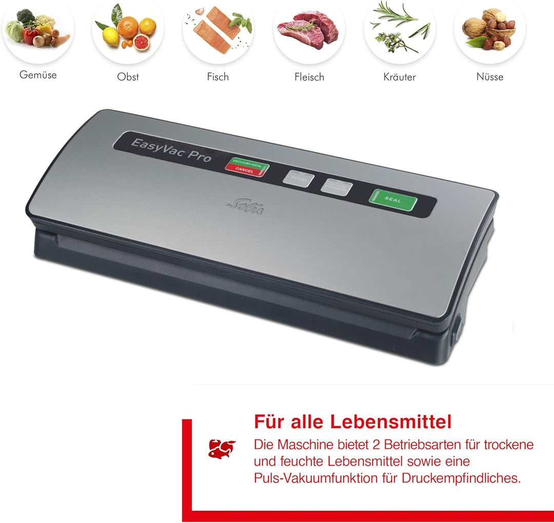 Solis Vac Pro 569 Vakuumiergerät - Folienschweissgerät für Lebensmittel - Vakumierergerät für trocke