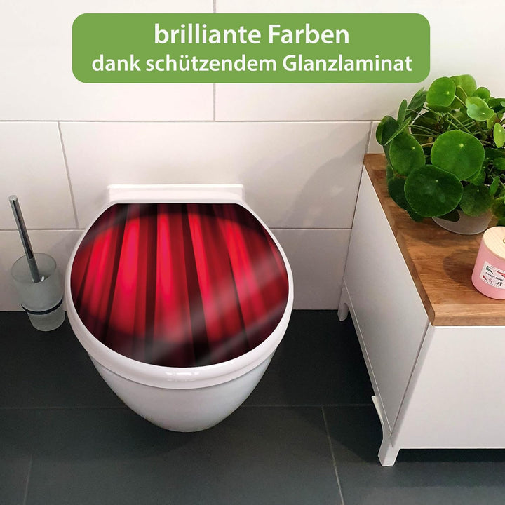 banjado Toilettendeckel mit Absenkautomatik 44,5x37cm - Soft Close Toilettensitz - WC Sitz mit Absen