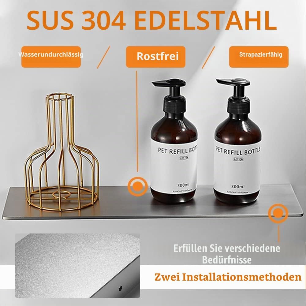 Edelstahl Duschablage Ohne Bohren Duschkorb Badregal Rostfreier Wandregal Duschkorb Badezimmer Regal
