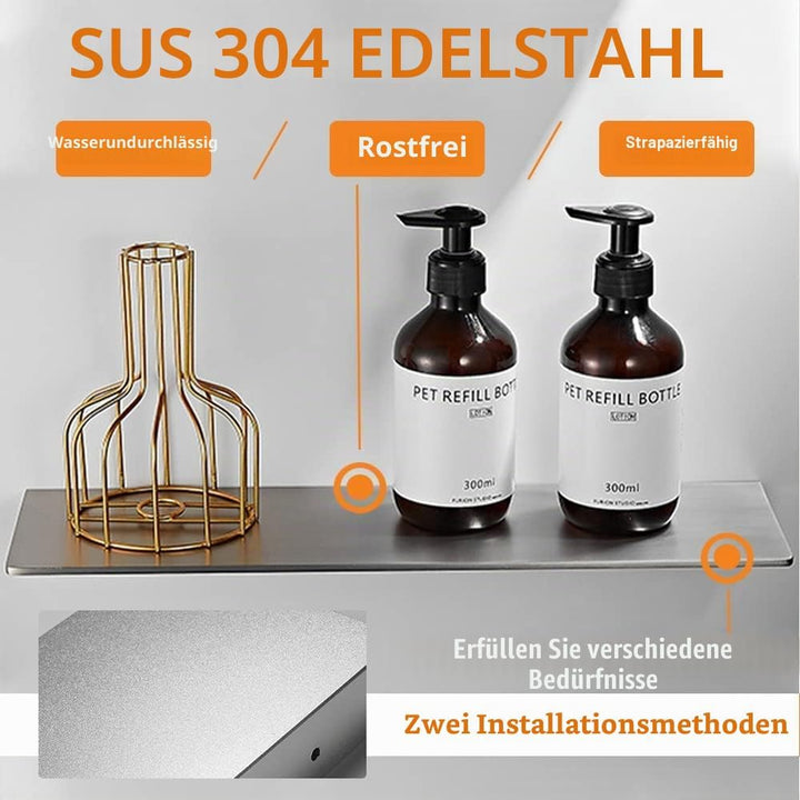 Edelstahl Duschablage Ohne Bohren Duschkorb Badregal Rostfreier Wandregal Duschkorb Badezimmer Regal