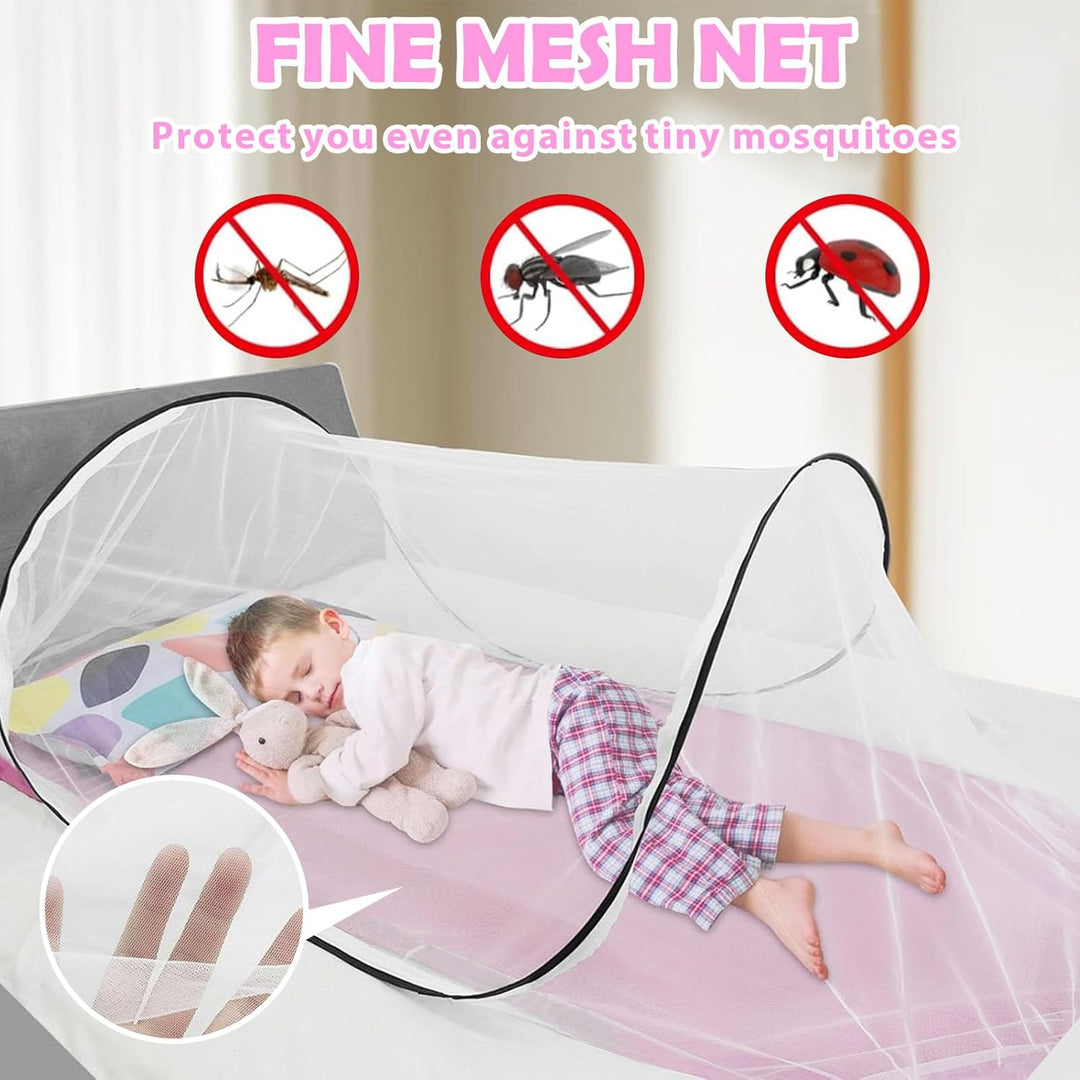Moskitonetz, Faltbar Moskitonetz Pop-up 200 x 100 x 70 cm, Fliegennetz Bett Geeignet für Campingunte