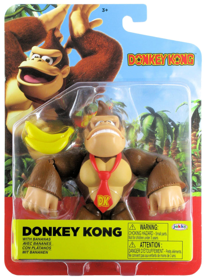 Nintendo World of Super Mario 2023 10,2 cm Actionfigur Donkey Kong mit Bananen, Mehrfarbig