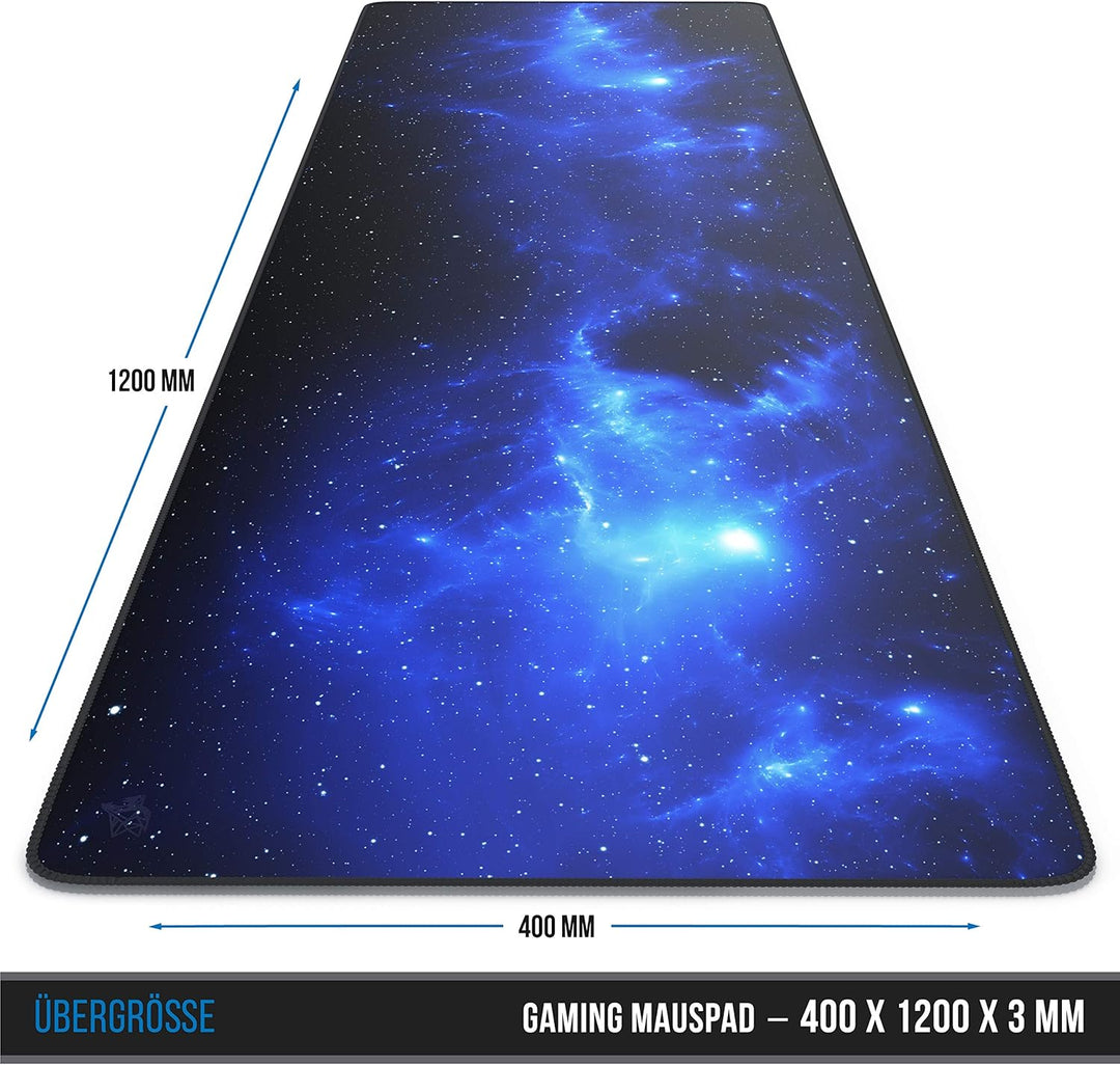 CSL - Übergrösse Mauspad Gaming Titanwolf 1200x400mm - XXXL Mousepad gross mit Motiv - Tischunterlag