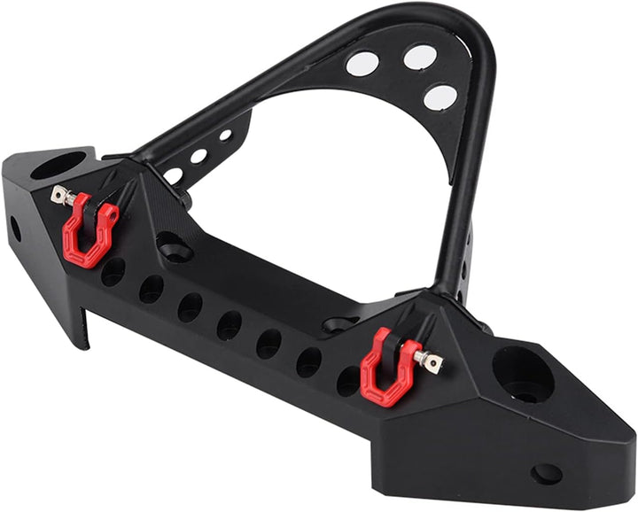 RC Crawler Car Frontstossstange, RC Car Metallstossstange mit 2 LED-Leuchten für TRX-4 Massstab 1:10