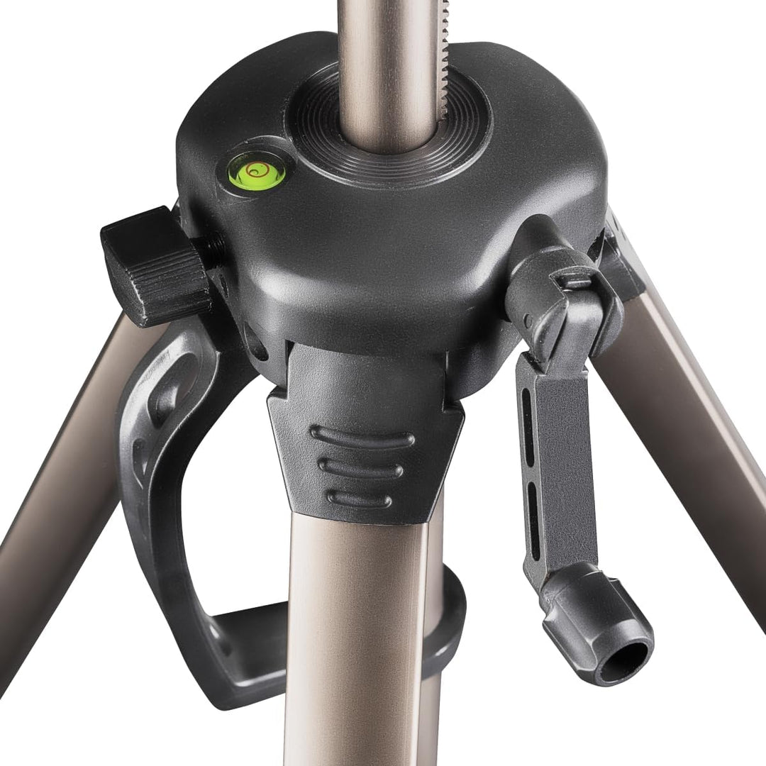 Mantona Basic Travel Pro III Fotostativ – grosses, leichtes Aluminium Dreibein Videostativ mit Schne