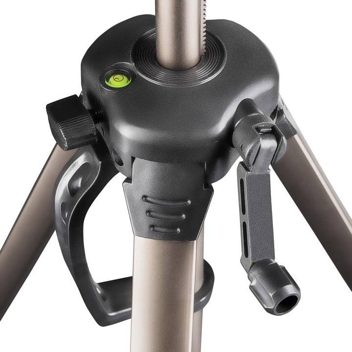 Mantona Basic Travel Pro III Fotostativ – grosses, leichtes Aluminium Dreibein Videostativ mit Schne