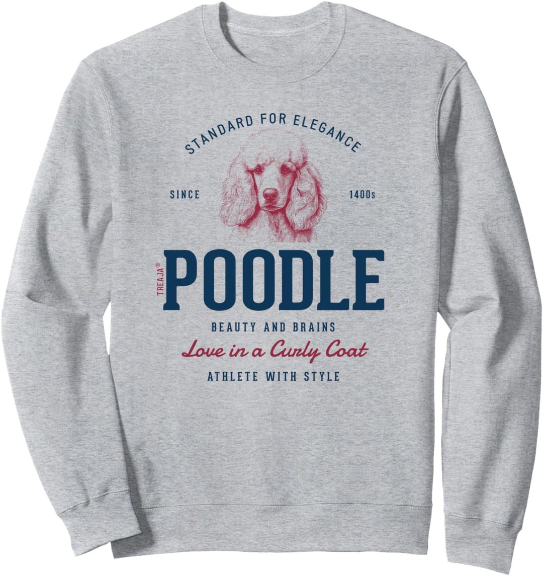 Retro-Stil Vintage Pudel Sweatshirt