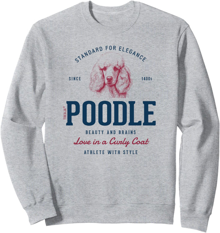 Retro-Stil Vintage Pudel Sweatshirt